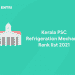 Kerala PSC Refrigeration Mechanic Rank List 2021 Released