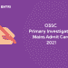 ossc primary investigator mains admit card out