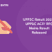 UPPSC Main Exam result 2020