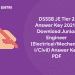 DSSSB JE Tier 2 Answer Key 2021