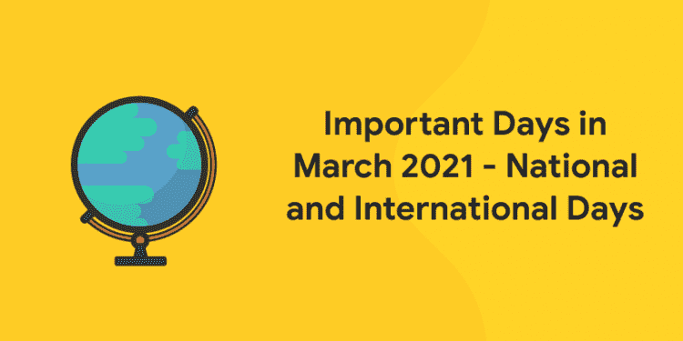 Important-Days-in-March-2021 - National -and-International-Days