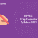 HPPSC Drug Inspector Syllabus 2021