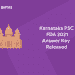 Karnataka psc FDA Answer key 2021 Released