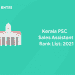 Kerala PSC Sales Assistant Grade 2 Rank List