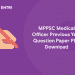 MPPSC Medical Officer Previous Year Question Paper PDF Download