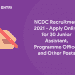 NCDC Recruitment 2021