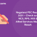 Nagaland PSC Result 2021