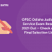 OPSC Odisha Judicial Service Exam Result 2021 Out – Check out Final Selection List