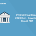 PNB SO Final Result 2023 Out