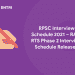 RAS/ RTS Phase 2 Interview Schedule
