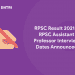 RPSC Result 2021 – RPSC Assistant Professor Interview Dates Announced