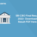 SBI CBO Final Result 2023