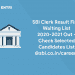 SBI Clerk Result First Waiting List 2020-2021