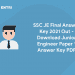 SSC JE Final Answer Key 2021 Out