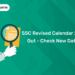 SSC Revised Calendar 2025 Out - Check New Dates, Download PDF