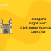 Telangana High court civil judge exam 2021 date out