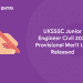 UKSSSC Junior Engineer Civil 2021 Provisional Merit List Released