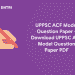 UPPSC ACF Model Question Paper - Download UPPSC ACF Model Question Paper PDF