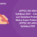 UPPSC RO ARO Syllabus 2021