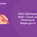 UPSC CMS Result 2020 – Check out Final Result @upsc.gov.in