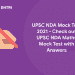 UPSC NDA Mock Test 2021 - Check out UPSC NDA Maths Mock Test with Answers