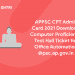 APPSC CPT Admit card 2021