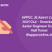 APPSC JE Admit Card 2021