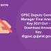 GPSC Deputy General Manager Final Answer Key 2021 Out - Download Answer Key @gpsc.gujarat.gov.in