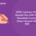 GPSC Lecturer Final Answer Key 2021
