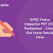 GPSC Police Inspector PET 2021 Postponed - Check Out more Details Here