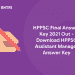 HPPSC Final Answer Key 2021 Out - Download HPPSC Assistant Manager Answer Key