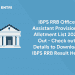 IBPS RRB Office Assistant Provisional Allotment List