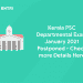 Kerala PSC Departmental Exam January 2021