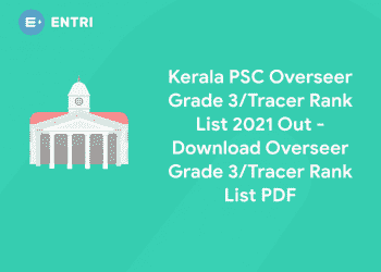 Kerala PSC Overseer Grade 3Tracer Rank List