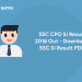 SSC CPO SI Result 2018 Out - Download SSC SI Result PDF