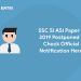 SSC SI ASI Paper 2 2019 Postponed