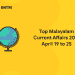 Top Malayalam Current Affairs 2021 April 19 to 25
