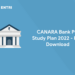 CANARA Bank PO Study Plan 2022 - PDF Download