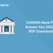 CANARA Bank PO Answer Key 2022 - PDF Download
