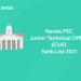 kerala psc Junior technical officer (civil) rank list 2021