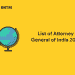 List of Attorney General of India 2021
