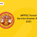 MPPSC Forest Service Answer Key 2021