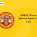 MPPSC Forest Service Posts List 2021