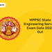 MPPSC State Engineering Service Exam Date 2022 Out