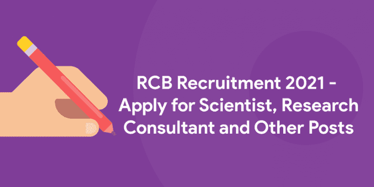RCB Recruitment 2021