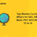 Top Weekly Current Affairs for SSC, RRB, Bank, PSC 2021 May 10 to 16