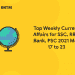 Top Weekly Current Affairs for SSC, RRB, Bank, PSC 2021 May 17 to 23