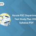 Kerala PSC Departmental Test Study Plan 2024: Syllabus PDF