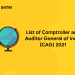 List of Comptroller and Auditor General of India CAG 2021