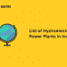 List of Hydroelectric Power Plants in India